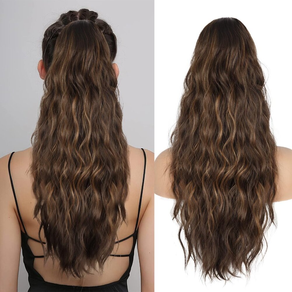 Ponytail for Women, 26 inch Long Ponytail Extension, Synthetic Pony Tails Hair
